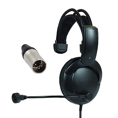 Single Muff Male Five Pin Intercom Headset Clearcom RTS Headphone for Clear Communication and Comfort