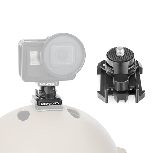 Forevercam Forevercam 360 Rotate Aluminum Helmet Mount for GoPro Hero 13 12 11 10 9 8 Insta360 AKASO DJI Osmo Quick Release Buckle Clip Base Mount - View 2 of 9