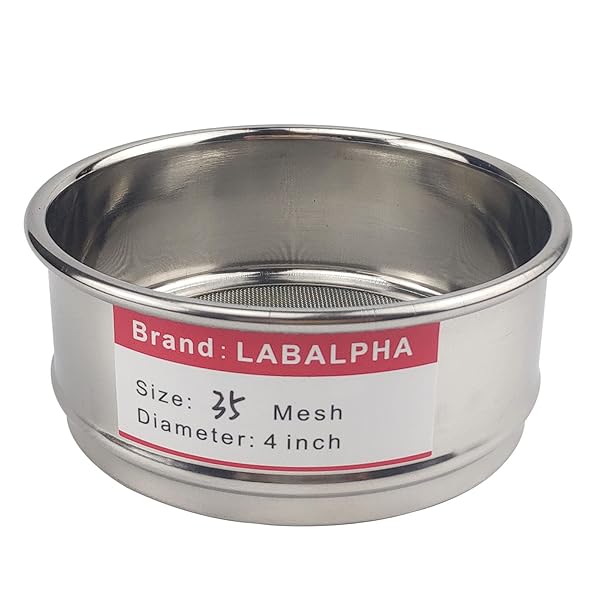 LABALPHA LABALPHA 35 Mesh Lab Sieves 4 Inch Diameter 304 Stainless Steel Wire Cloth for Accurate Testing and Filtration