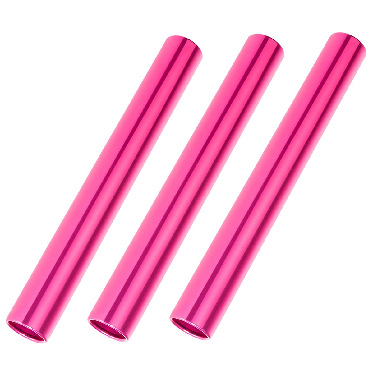 Flylin Relay Baton Set - 3 Pcs Aluminum Track & Field Batons for Athletes | Pink Running Relay Batons for Outdoor Sports