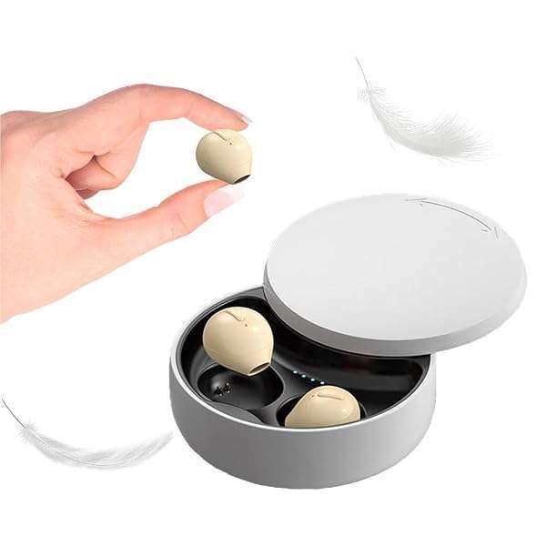 Smallest Invisible Bluetooth Earbuds for Sleep & Work | Discreet True Wireless Earpiece with Charging Case