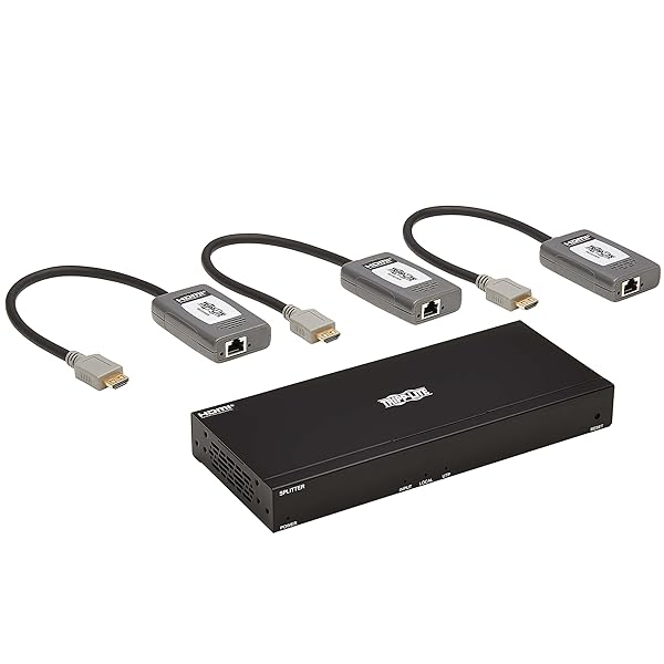 TRIPP LITE Tripp Lite 4-Port HDMI Over Ethernet Extender Kit - 4K 60Hz, 230ft Range, TAA Compliant (B127A-004-BHPH3) - View 3 of 11