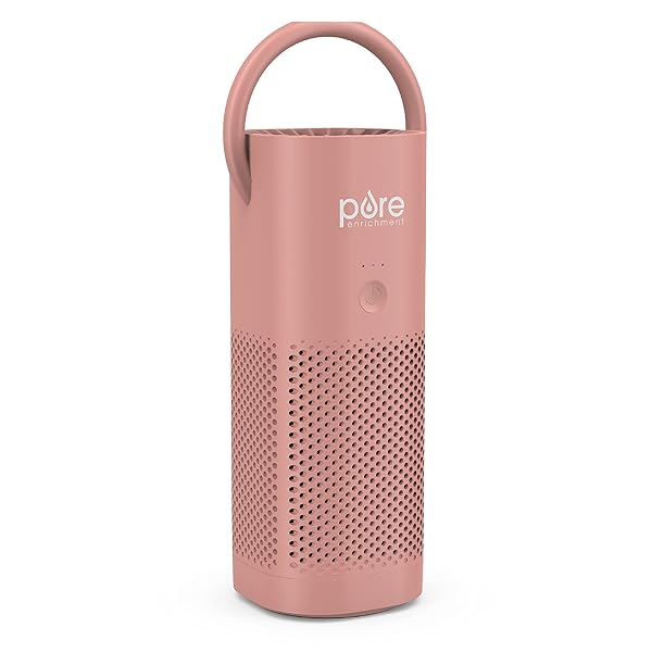 Pure Enrichment Pure Enrichment PureZone Mini Portable Air Purifier - Cordless True HEPA Filter Cleans Air & Eliminates 99.97% of Dust, Odors, & Allergens Close to You - Cars, School, & Office (Blush)