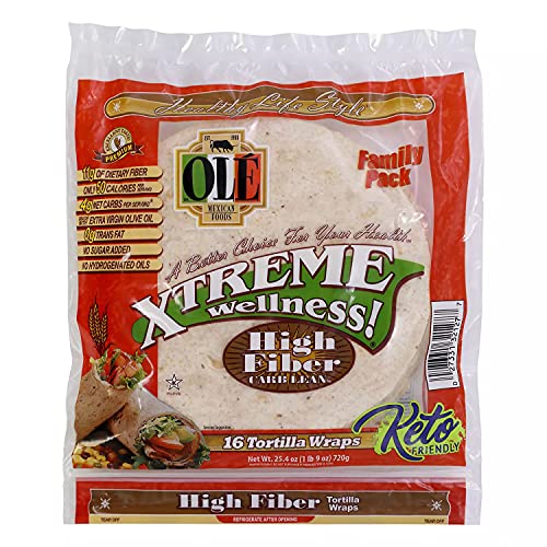 Ole Mexican Foods Buy Ole Mexican Foods Xtreme Wellness High Fiber Low Carb Keto Tortilla Wraps - 32 Count Pack for Healthy Meals!