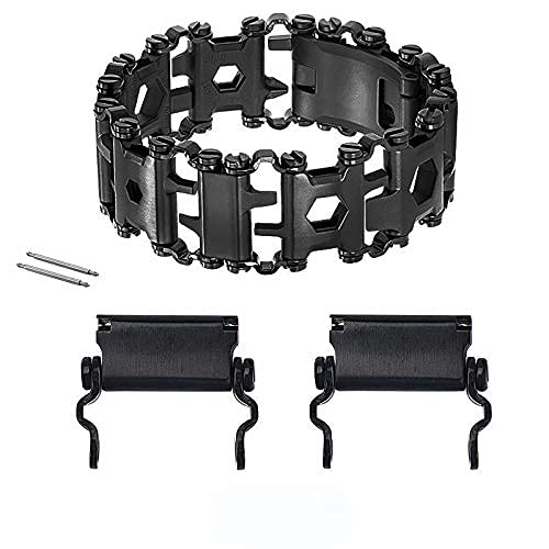 ONELANKS 29-in-1 Stainless Tool Bracelet for Men - Compatible with LEATHERMAN TREAD, Perfect for Hiking & Camping