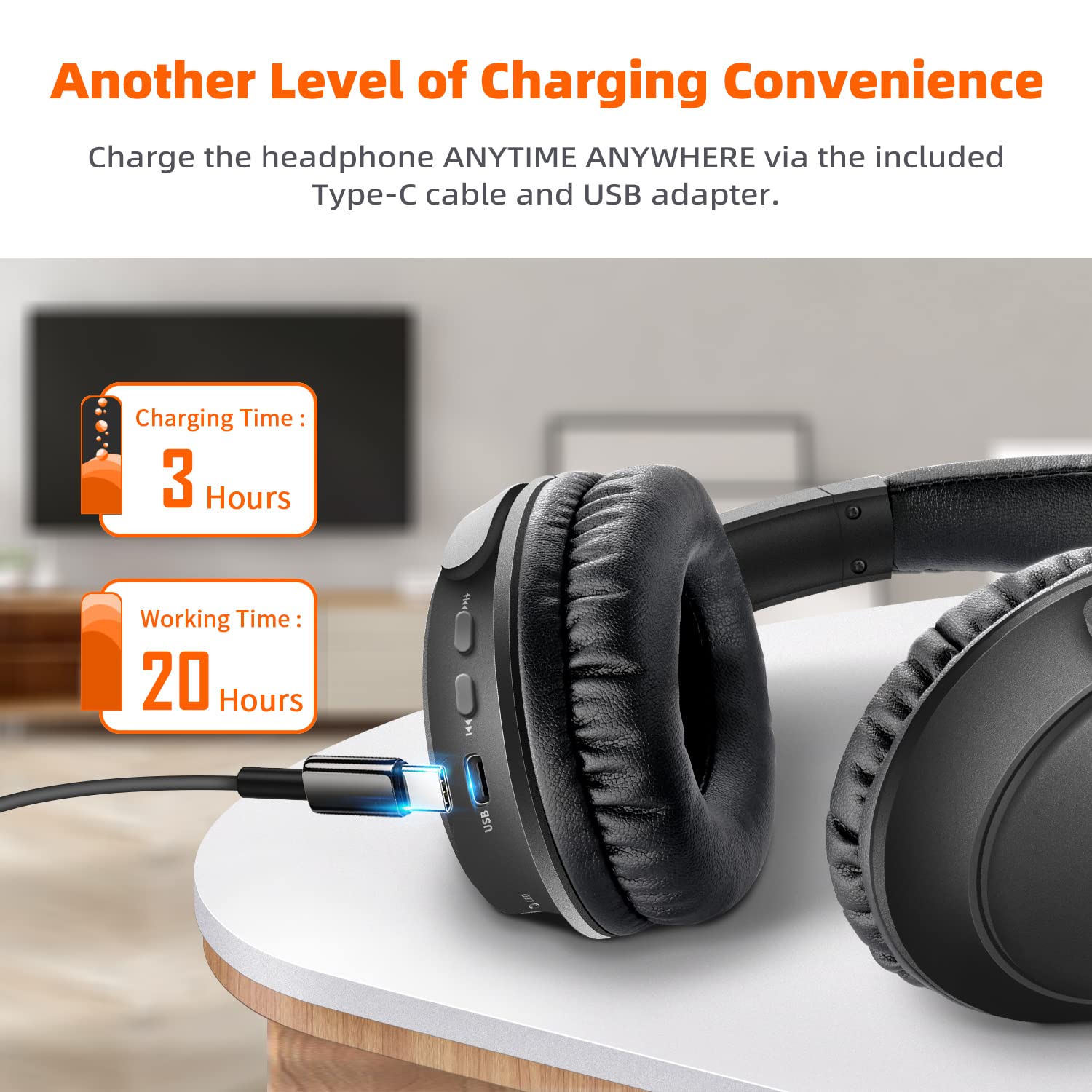 Holdsound Experience Ultimate TV Sound: BKM300 Wireless Headphones with 165ft Range & No Delay - View 8 of 9