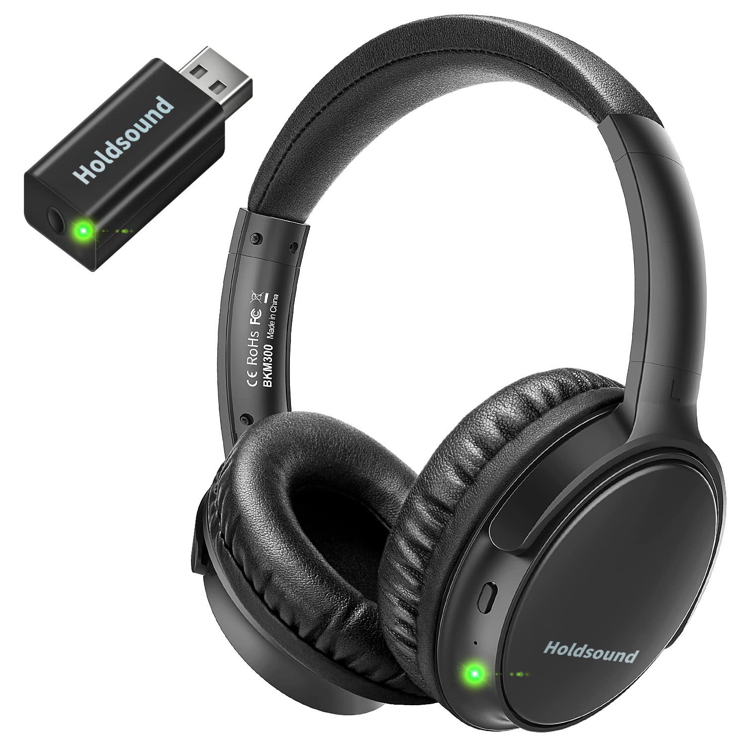 Holdsound Experience Ultimate TV Sound: BKM300 Wireless Headphones with 165ft Range & No Delay