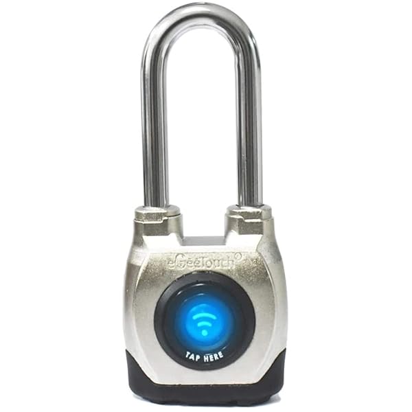 eGeeTouch eGeeTouch 4th Gen Outdoor Smart Padlock: Weatherproof, Rugged, Bluetooth & NFC Fob - Ideal for Commercial Use