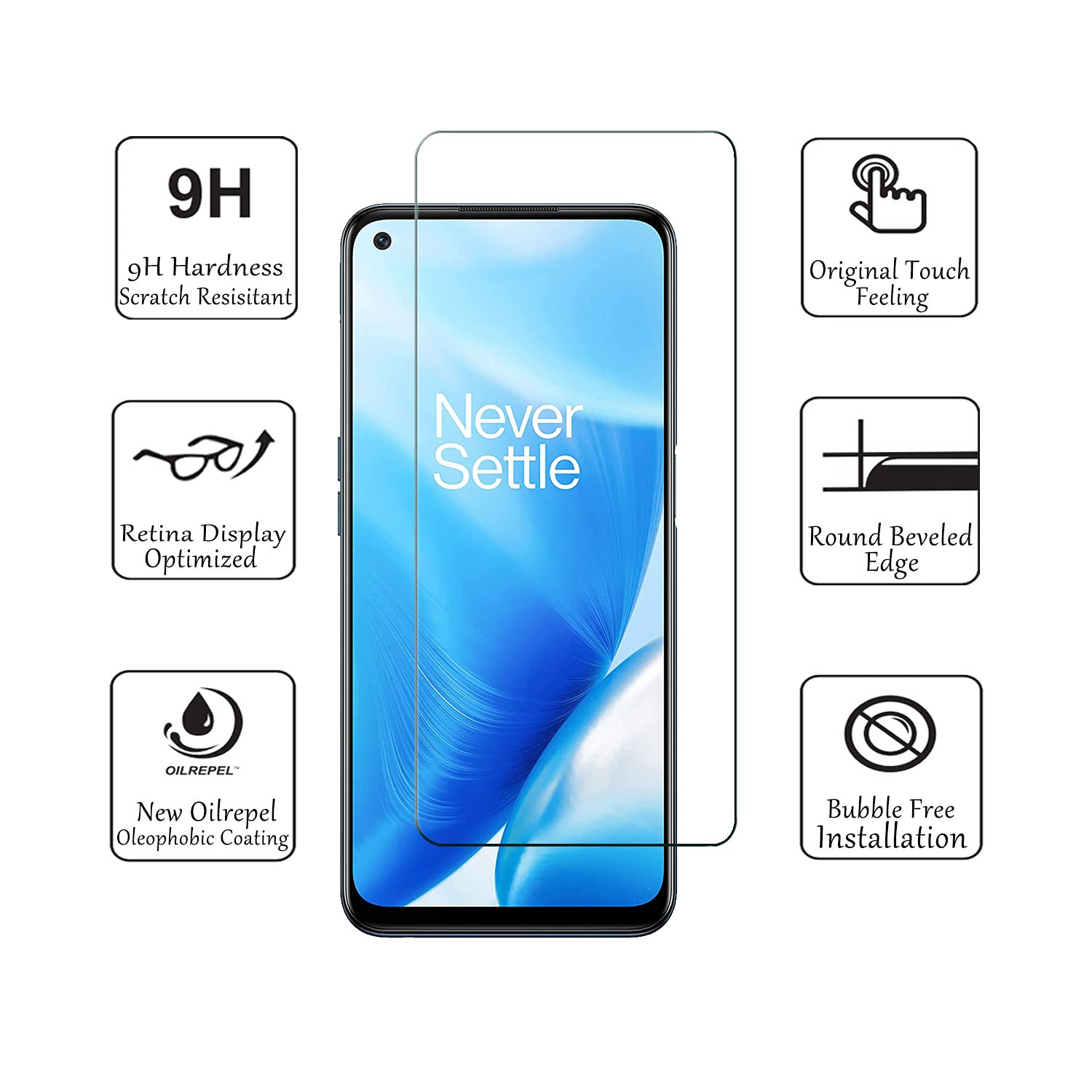 Douglass Oneplus Nord N200 5G Screen Protectors 3 Pack Tempered Glass Anti Scratch Anti Fingerprint Ultra Clear Zero Bubbles - View 2 of 8