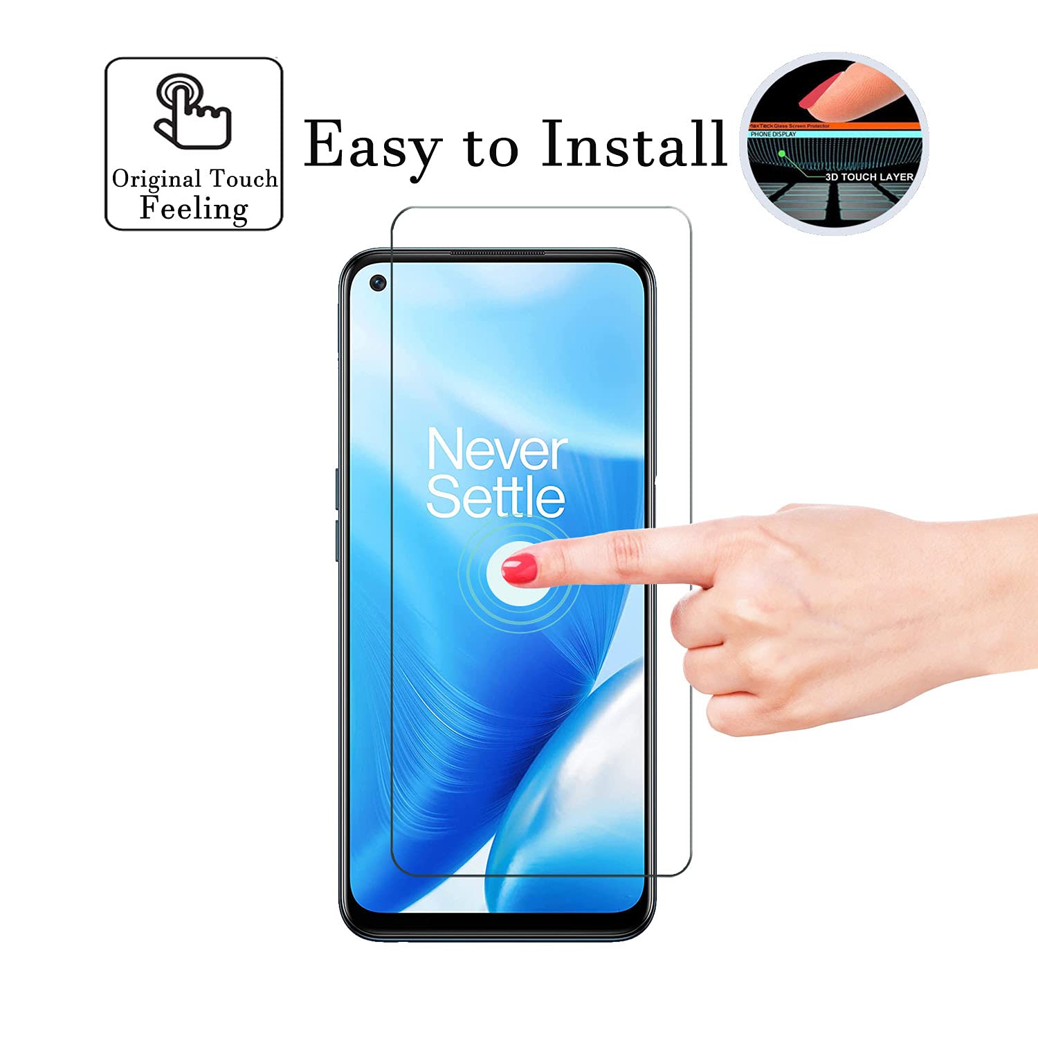 Douglass Oneplus Nord N200 5G Screen Protectors 3 Pack Tempered Glass Anti Scratch Anti Fingerprint Ultra Clear Zero Bubbles - View 4 of 8