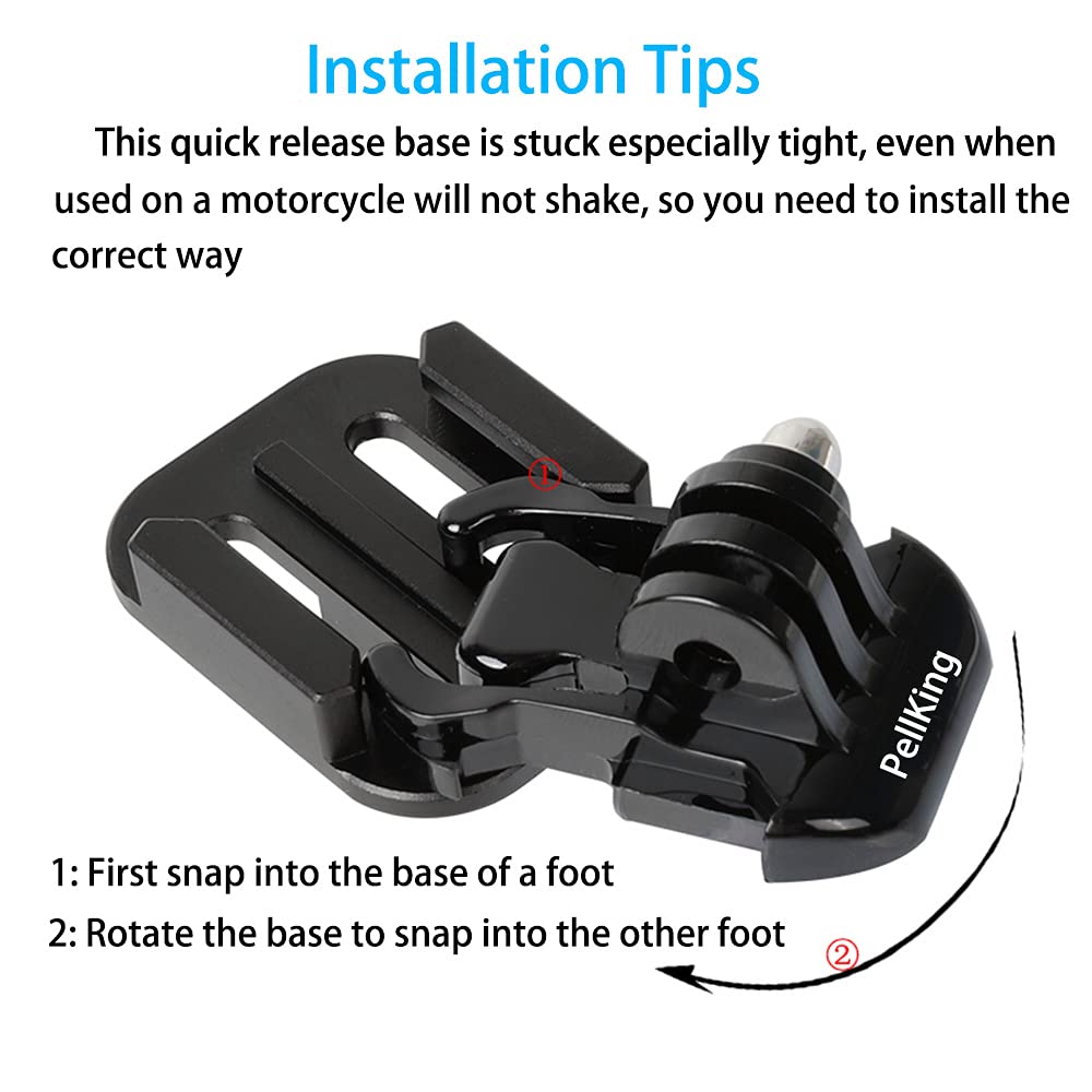 PellKing PellKing Quick Release Base Tripod Adapter Mount for GoPro Hero Insta360 One R DJI Osmo Action Akaso Sports Camera - View 3 of 9