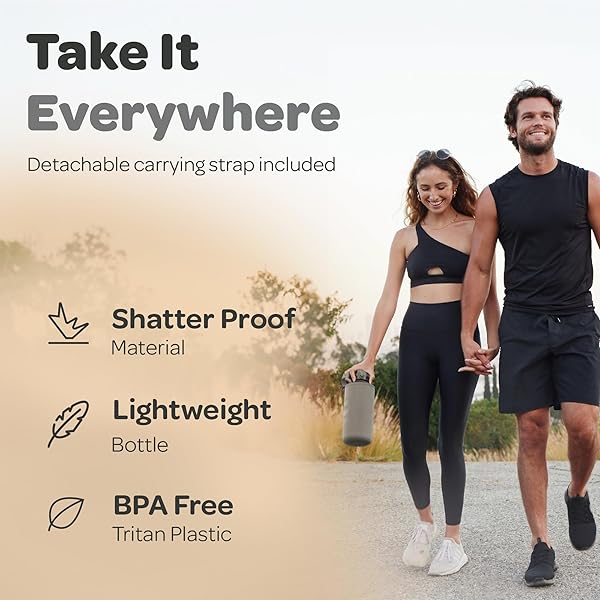 Hydracy Hydracy 2L Water Bottle: BPA-Free, Leakproof, Motivational Timeline & Durable Design for Healthy Hydration - View 5 of 11