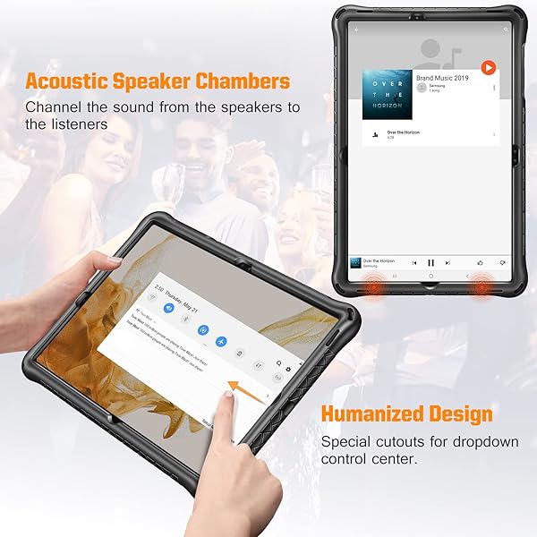 FINTIE Fintie Silicone Case for Samsung Galaxy Tab S8 Plus S7 FE S7 Plus 12.4 Inch with S Pen Holder Heavy Duty Shockproof Kids Friendly Cover Black - View 7 of 11