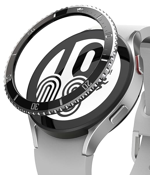 Ringke Ringke Bezel Styling for Samsung Galaxy Watch 5 & 4 - Anti-Scratch Stainless Steel Frame Cover in Silver & Black
