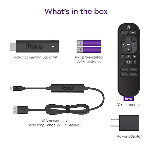 Roku Roku Streaming Stick 4K: Portable 4K HDR Device with Voice Remote & Free Live TV - View 8 of 8