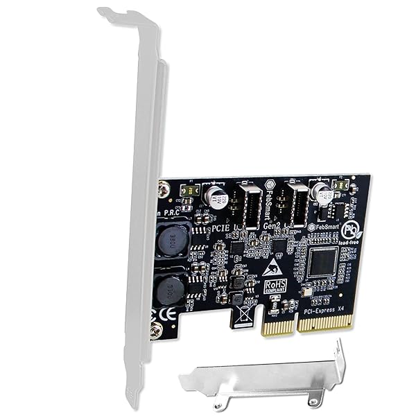 FebSmart FebSmart PCIe X4 to Dual 10Gbps USB 3.1 Gen 2 Card for Desktop PCs - Fast USB-C Front Panel Upgrade
