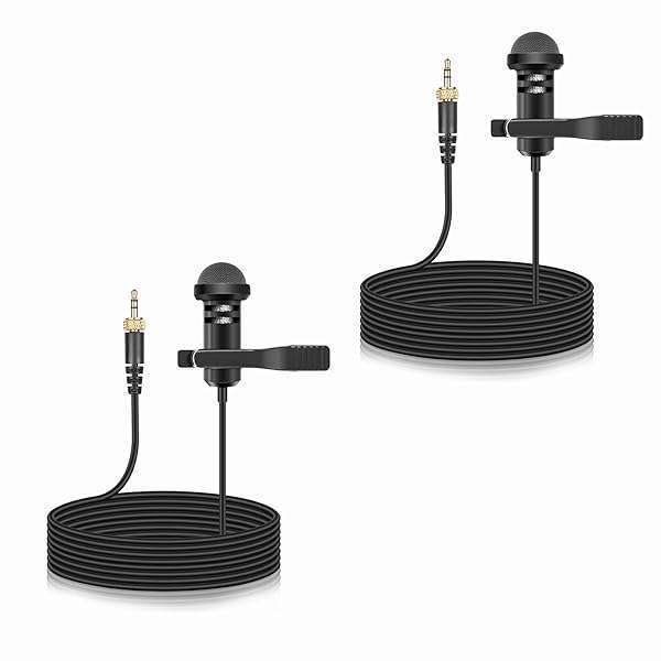 weishan 2-Pack Lavalier Microphone for Rode Wireless GO II - Omnidirectional Lapel Mic for Vlogs, Lectures & Broadcasting - View 2 of 7