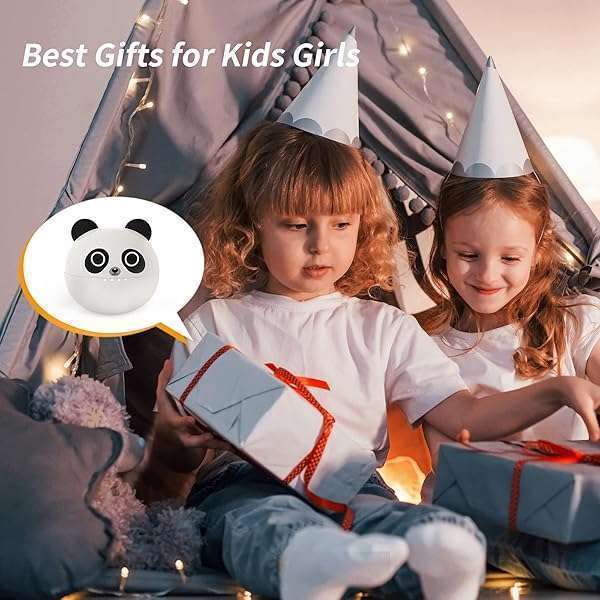 AMAFACE AMAFACE Kids Wireless Earbuds: Cute Panda Bluetooth Headphones with 36H Playtime & IPX6 Waterproof for Kids & Adults - View 5 of 9