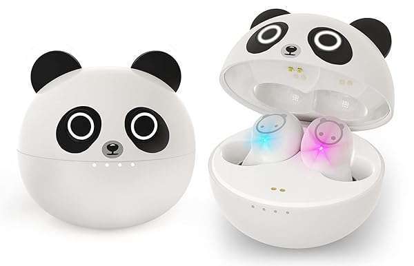 AMAFACE AMAFACE Kids Wireless Earbuds: Cute Panda Bluetooth Headphones with 36H Playtime & IPX6 Waterproof for Kids & Adults