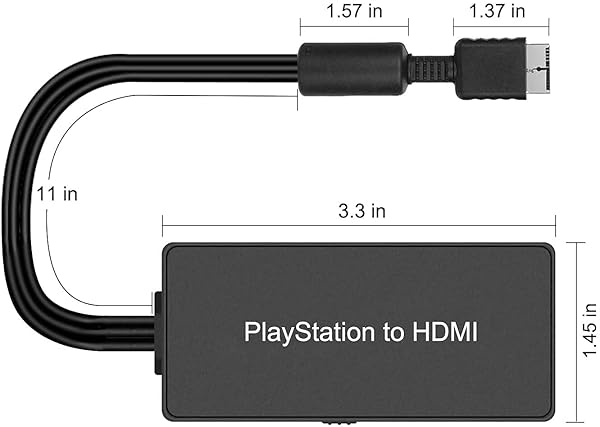 Y.D.F Y.D.F PS2 to HDMI Converter Adapter with 3ft Cable - Compatible with PS2, PS1 & PS3 for High-Quality Video Output - View 7 of 8