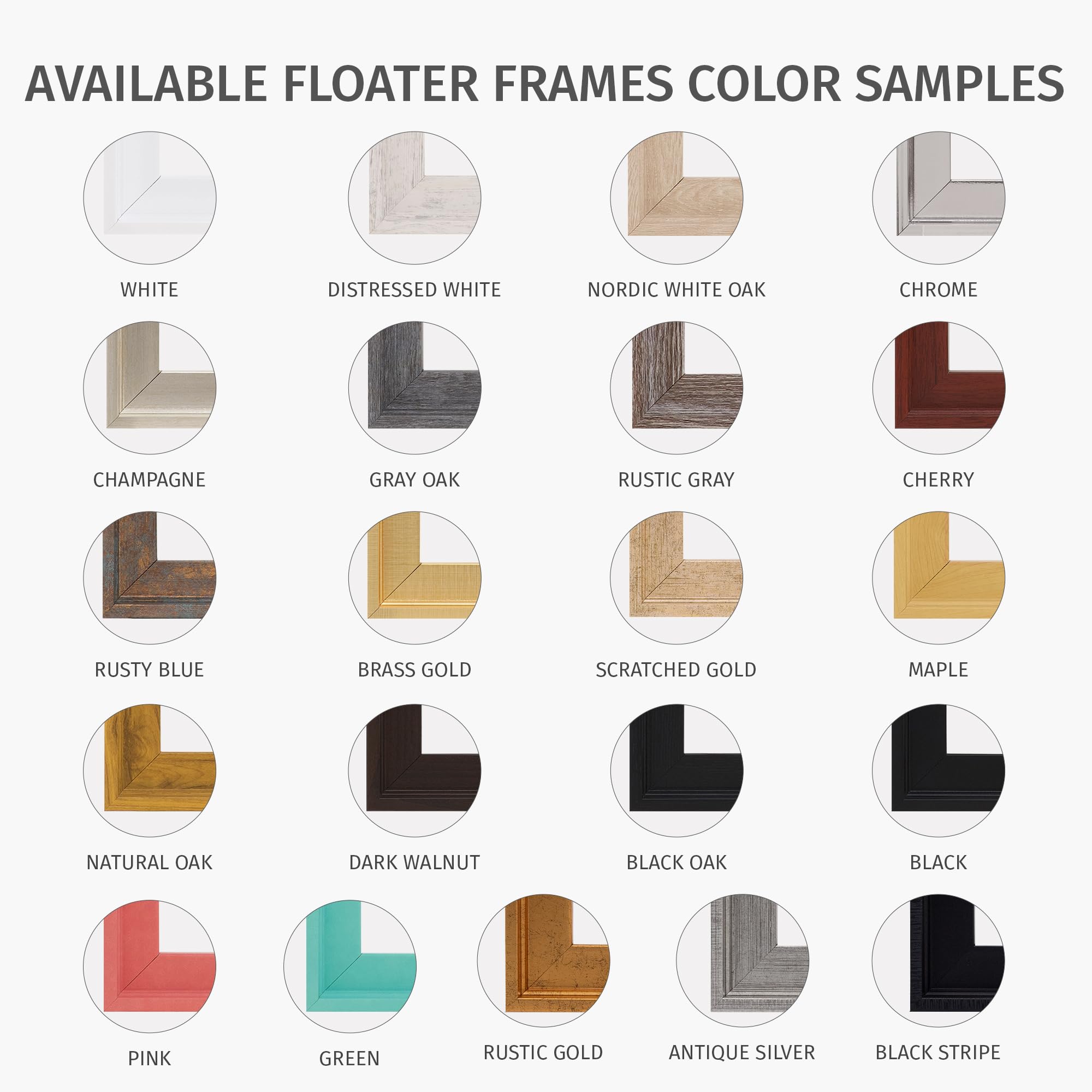 Pixy Canvas Pixy Canvas Floater Frame 9x12 for Deep Canvas Paintings and Wall Art in Champagne Color - View 7 of 7