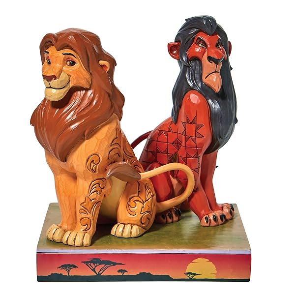 Enesco Enesco Jim Shore Disney Traditions Lion King Simba & Scar Figurine - 6.5 Inch Multicolor Collectible