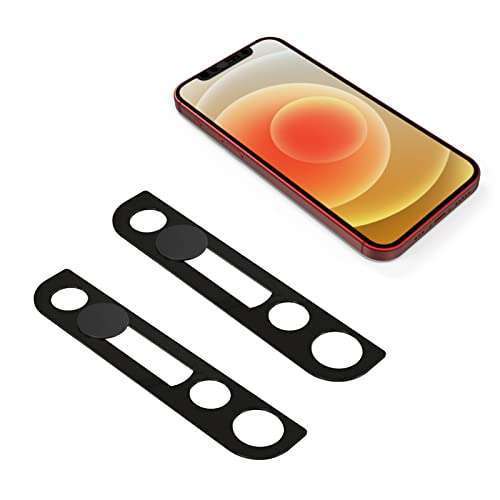 Privacy Webcam Cover for iPhone X/11/12 - Secure Front Camera Protection, Compatible & Face ID Friendly (Black)