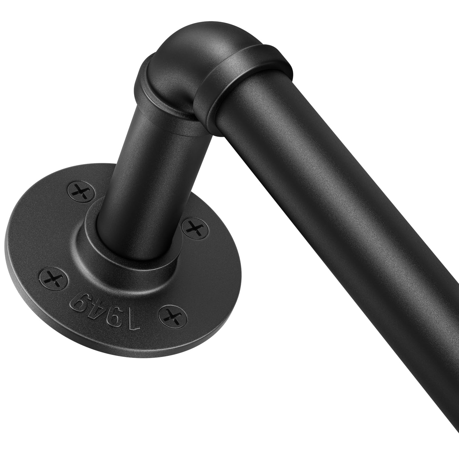 1 Inch Heavy Duty Blackout Curtain Rods Industrial Pipe Wrap Around Room Divider Decorative Wall Mount Ceiling Mount Black 28-48 Inch