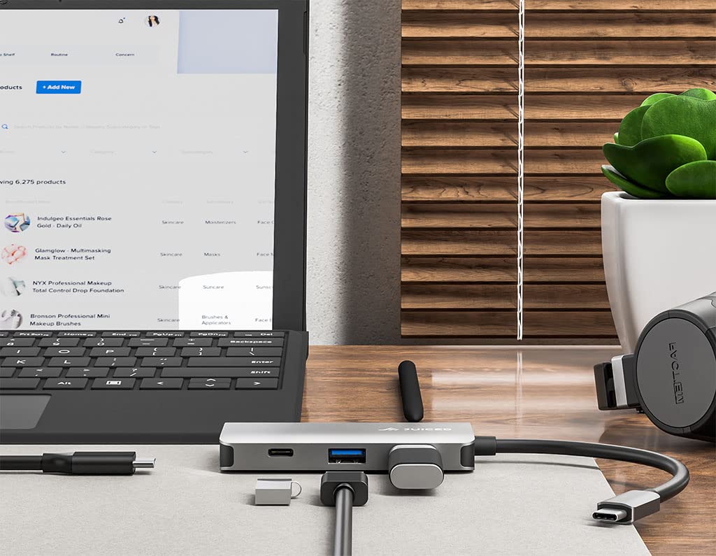 Juiced Systems Juiced Systems QuadHUB Power USB-C Generation 2 10Gbps 100 Watt Power Delivery Hub with 2 USB-C and 2 USB-A Ports - View 6 of 8