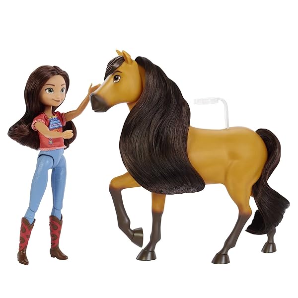 Mattel "Spirit Lucky Doll & Horse Set: 7" Doll with Joints, Fashion Top & Treats - Perfect Gift for Kids 3+!"