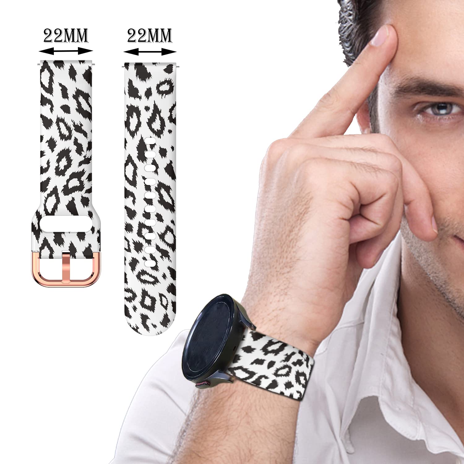 TOOLAIK Toolaiik 22mm Premium Silicone Watch Band for Samsung Galaxy Watch 3 Comfortable Durable Stylish Replacement Band - View 2 of 9