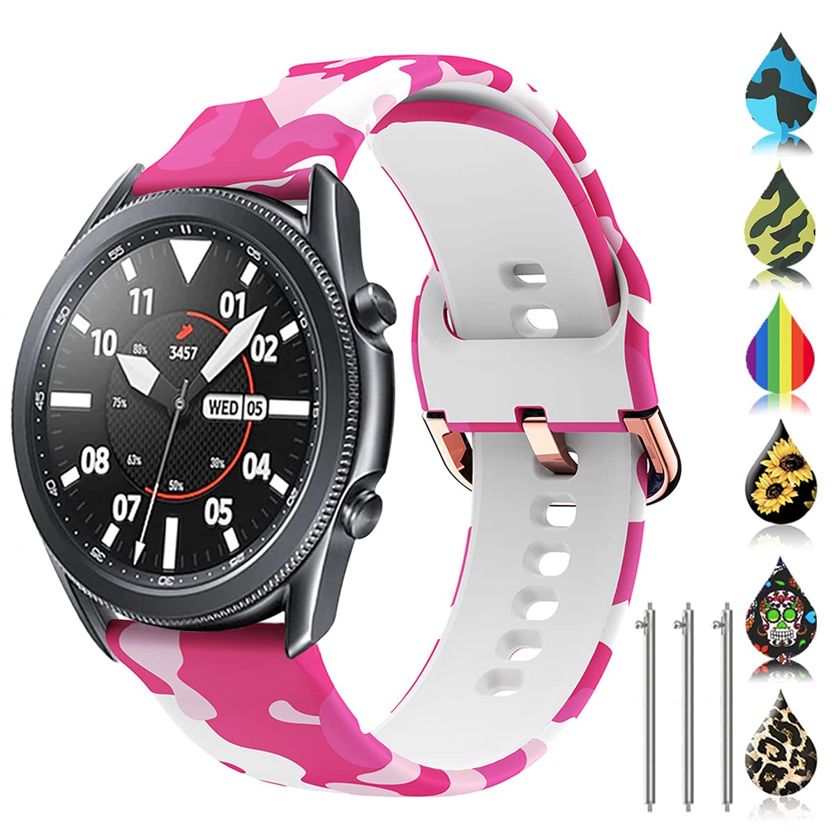 TOOLAIK Toolaiik 22mm Premium Silicone Watch Band for Samsung Galaxy Watch 3 Comfortable Durable Stylish Replacement Band - View 6 of 9