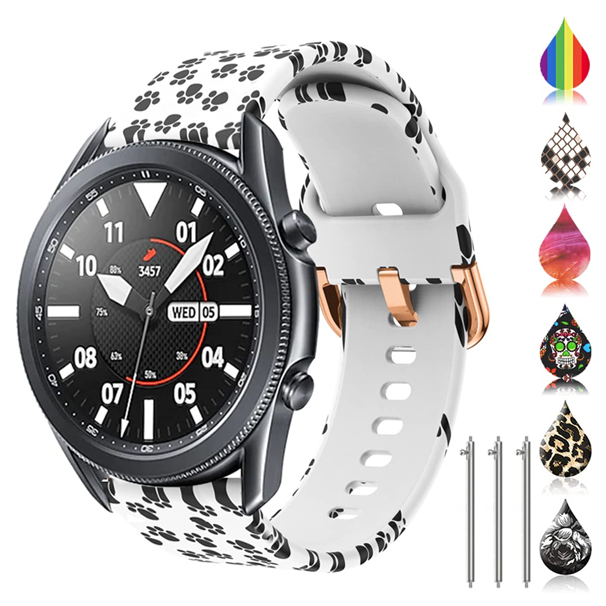 TOOLAIK Toolaiik 22mm Premium Silicone Watch Band for Samsung Galaxy Watch 3 Comfortable Durable Stylish Replacement Band - View 7 of 9