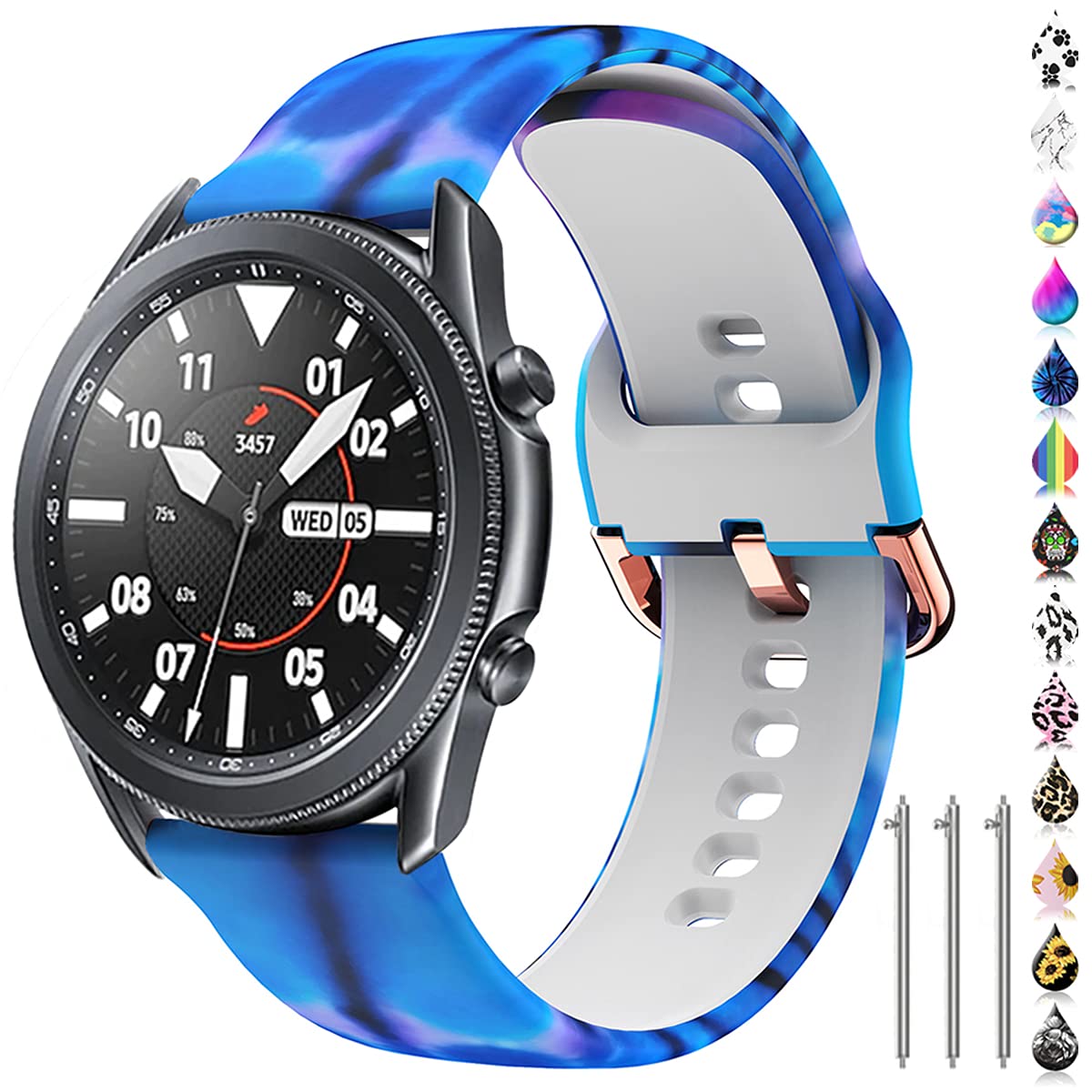 TOOLAIK Toolaiik 22mm Premium Silicone Watch Band for Samsung Galaxy Watch 3 Comfortable Durable Stylish Replacement Band - View 8 of 9