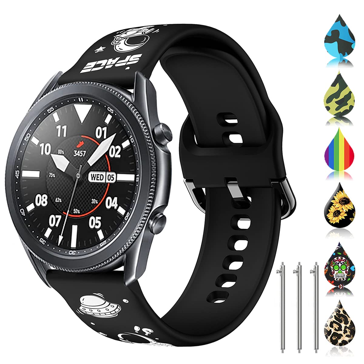 TOOLAIK Toolaiik 22mm Premium Silicone Watch Band for Samsung Galaxy Watch 3 Comfortable Durable Stylish Replacement Band - View 9 of 9