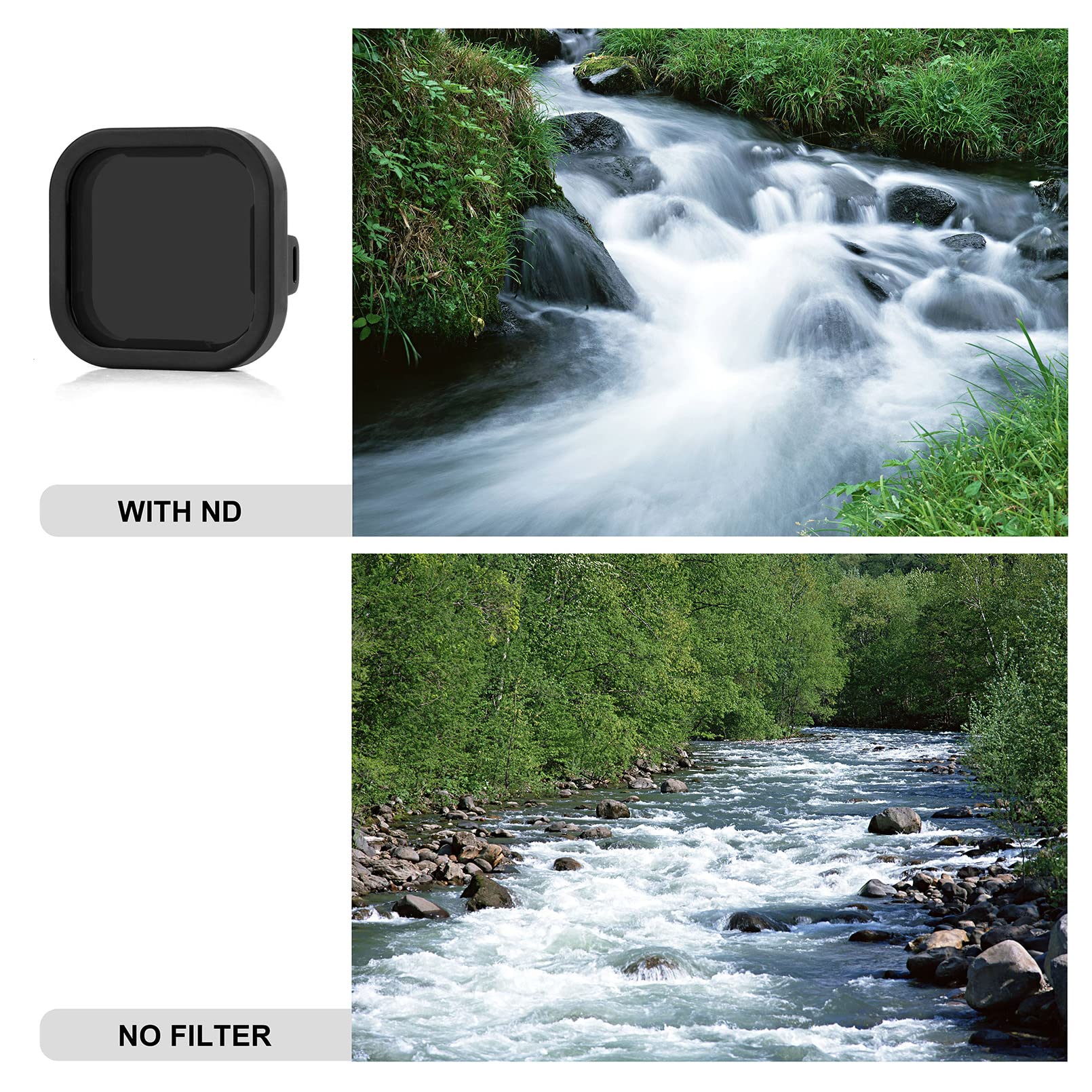 SOONSUN 4-Pack Lens Filter Kit for GoPro Hero 12 11 10 9 Includes CPL ND8 ND16 ND32 Neutral Density and Polarizing Filters - View 4 of 9