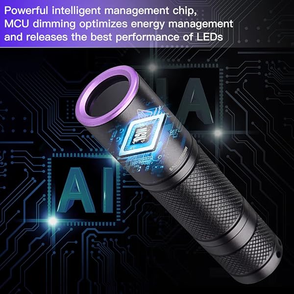 TactEagle TactEagle 365nm UV Flashlight Portable Black Light for Pet Urine Detection Mineral Hunting and UV Resin Curing Scorpion Finder - View 4 of 9