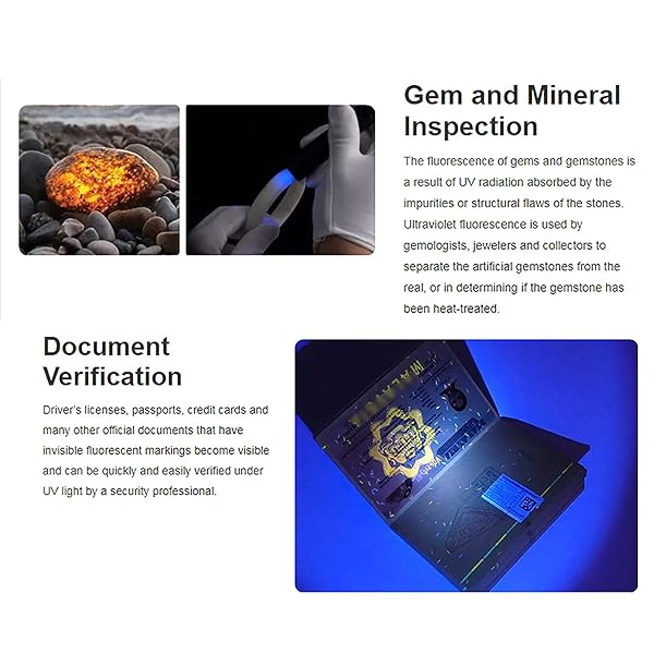 TactEagle TactEagle 365nm UV Flashlight Portable Black Light for Pet Urine Detection Mineral Hunting and UV Resin Curing Scorpion Finder - View 8 of 9