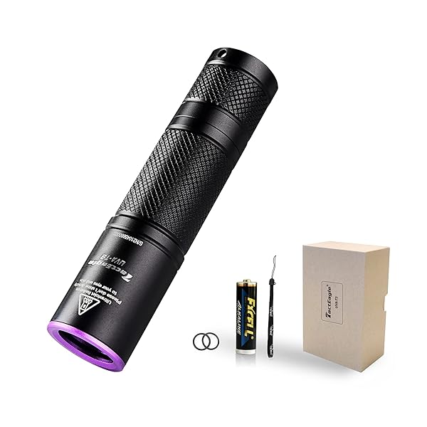 TactEagle TactEagle 365nm UV Flashlight Portable Black Light for Pet Urine Detection Mineral Hunting and UV Resin Curing Scorpion Finder - View 9 of 9