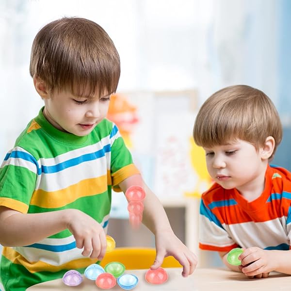 ArtCreativity ArtCreativity Jumbo Glitter Poppers Set of 10 Retro 90s Pop-Up Half Ball Toys Assorted Colors Birthday Party Favors Goodie Bag Fillers - View 7 of 7