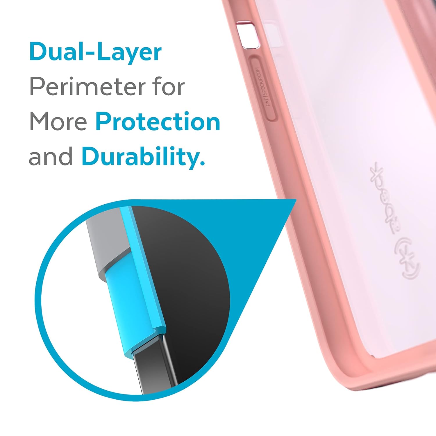 Speck Speck Clear iPhone 13 Pro Max Case Slim Drop Protection Scratch Resistant Anti Yellowing GemShell Pink Tint Chiffon 6.7 Inch Phone Case - View 4 of 9