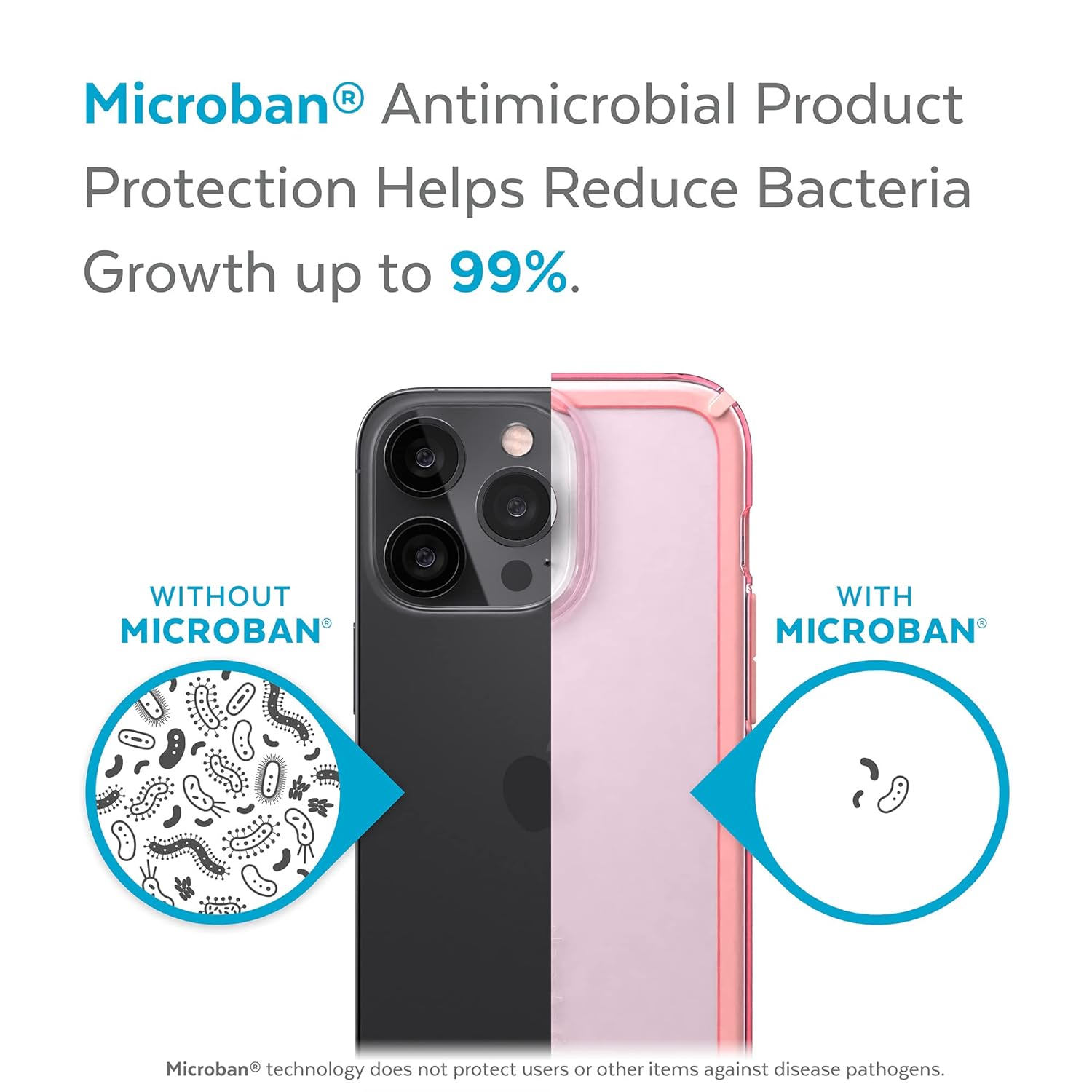 Speck Speck Clear iPhone 13 Pro Max Case Slim Drop Protection Scratch Resistant Anti Yellowing GemShell Pink Tint Chiffon 6.7 Inch Phone Case - View 5 of 9