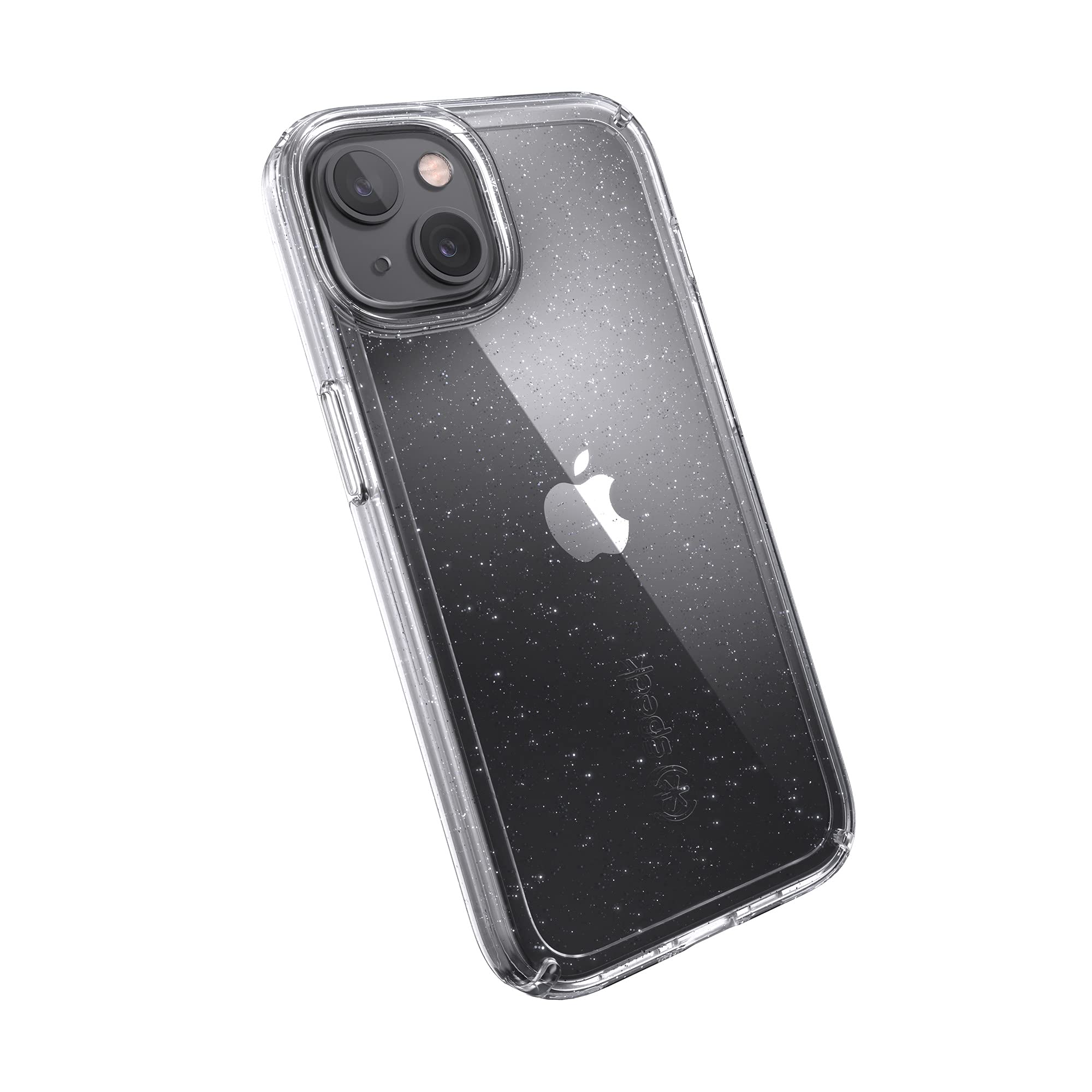 Speck Speck MagSafe Case for iPhone 13 - Clear/Platinum Glitter, Drop Protection & Wireless Charging Compatible