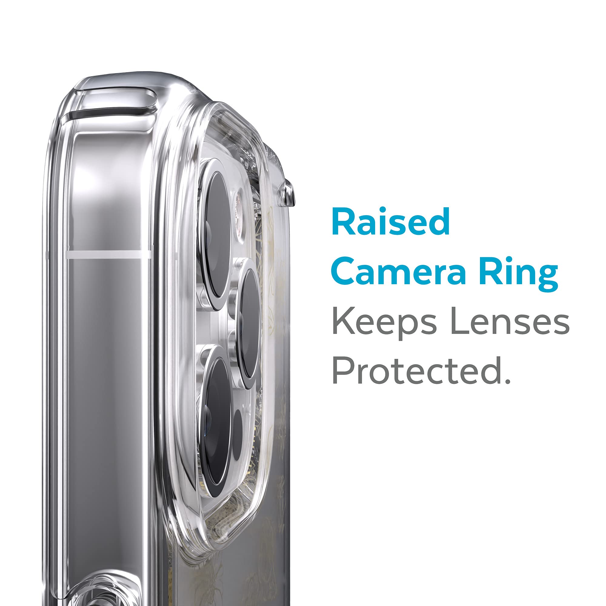 Speck Speck Clear iPhone 13 Pro Max Case Slim Drop Protection Scratch Resistant Anti Yellowing GemShell Golden Fall Floral 6.7 Inch Phone Case - View 3 of 9