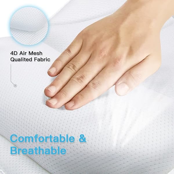B BEAUTYBABY Luxury Bath Pillow for Tub 4D Air Mesh Headrest with Non-Slip Suction Cups Ideal for Soaking Spa Gifts for Bathroom Relaxation - View 4 of 9