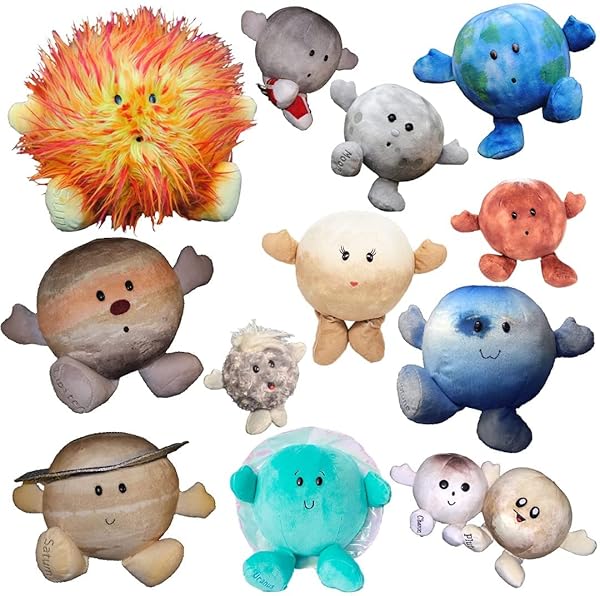 Celestial Buddies Celestial Buddies Plush Solar System Set 12 Piece Educational Stuffed Planet Toys for Science and Astronomy Fun