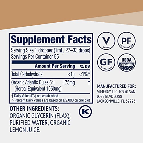 Vimergy Vimergy Atlantic Dulse Liquid Antioxidant Support Organic Vegan Gluten Free 55 Servings - View 5 of 8