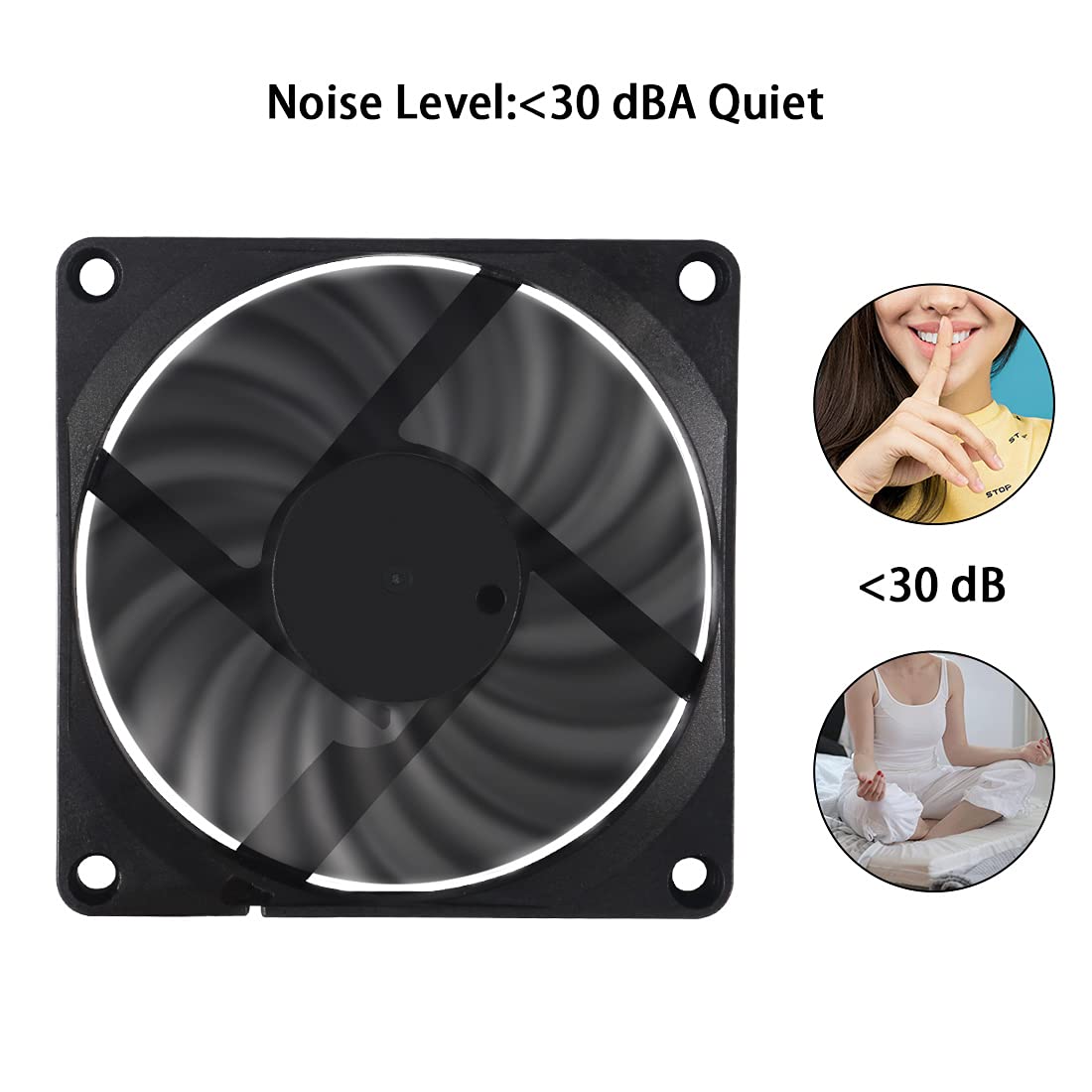 DORHEA 2Pcs 80mm DC 24V Brushless Cooling Fan for 3D Printer PC CPU Case Dual Ball Bearings Heat Dissipation Equipment - View 2 of 6