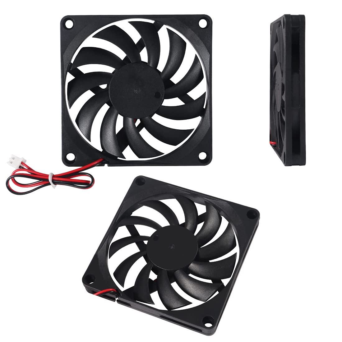 DORHEA 2Pcs 80mm DC 24V Brushless Cooling Fan for 3D Printer PC CPU Case Dual Ball Bearings Heat Dissipation Equipment - View 3 of 6