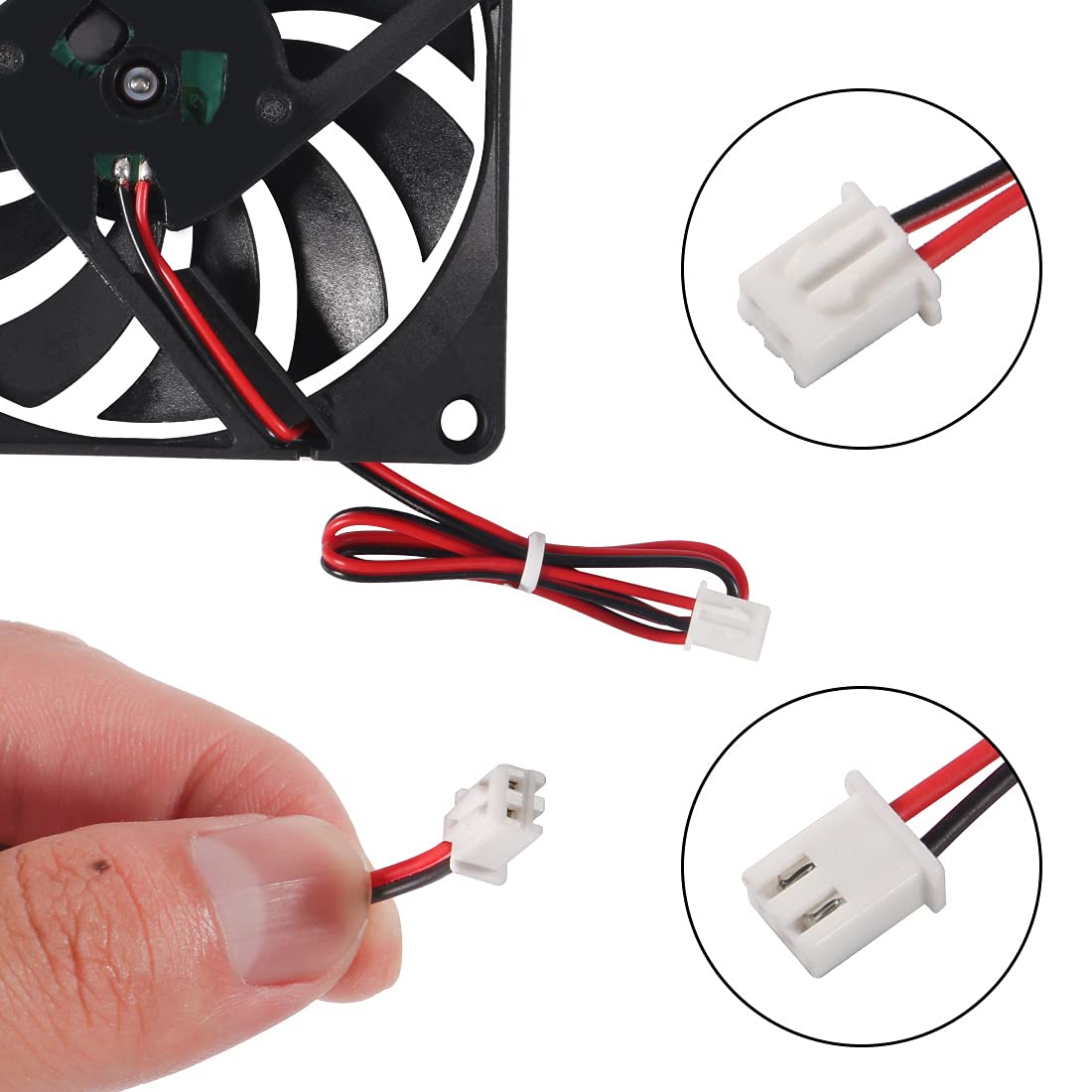 DORHEA 2Pcs 80mm DC 24V Brushless Cooling Fan for 3D Printer PC CPU Case Dual Ball Bearings Heat Dissipation Equipment - View 4 of 6
